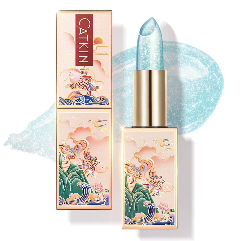 Catkin Mermaid front packaging showing compact case and shade, nourishing protection