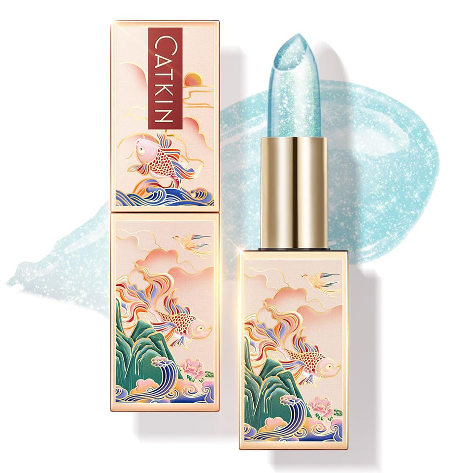 Catkin Mermaid front packaging showing compact case and shade, nourishing protection