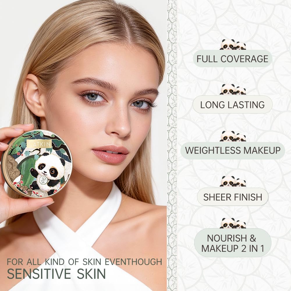 Catkin cushion close-up texture highlighting sponge detail and precise application