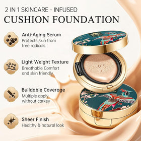 Catkin compact open with mirror and cushion visible for easy touch-ups