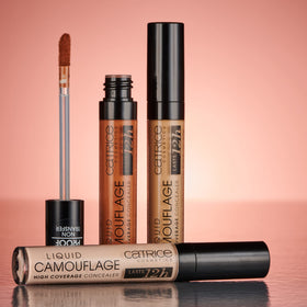 Catrice before and after under-eye coverage showing natural concealment