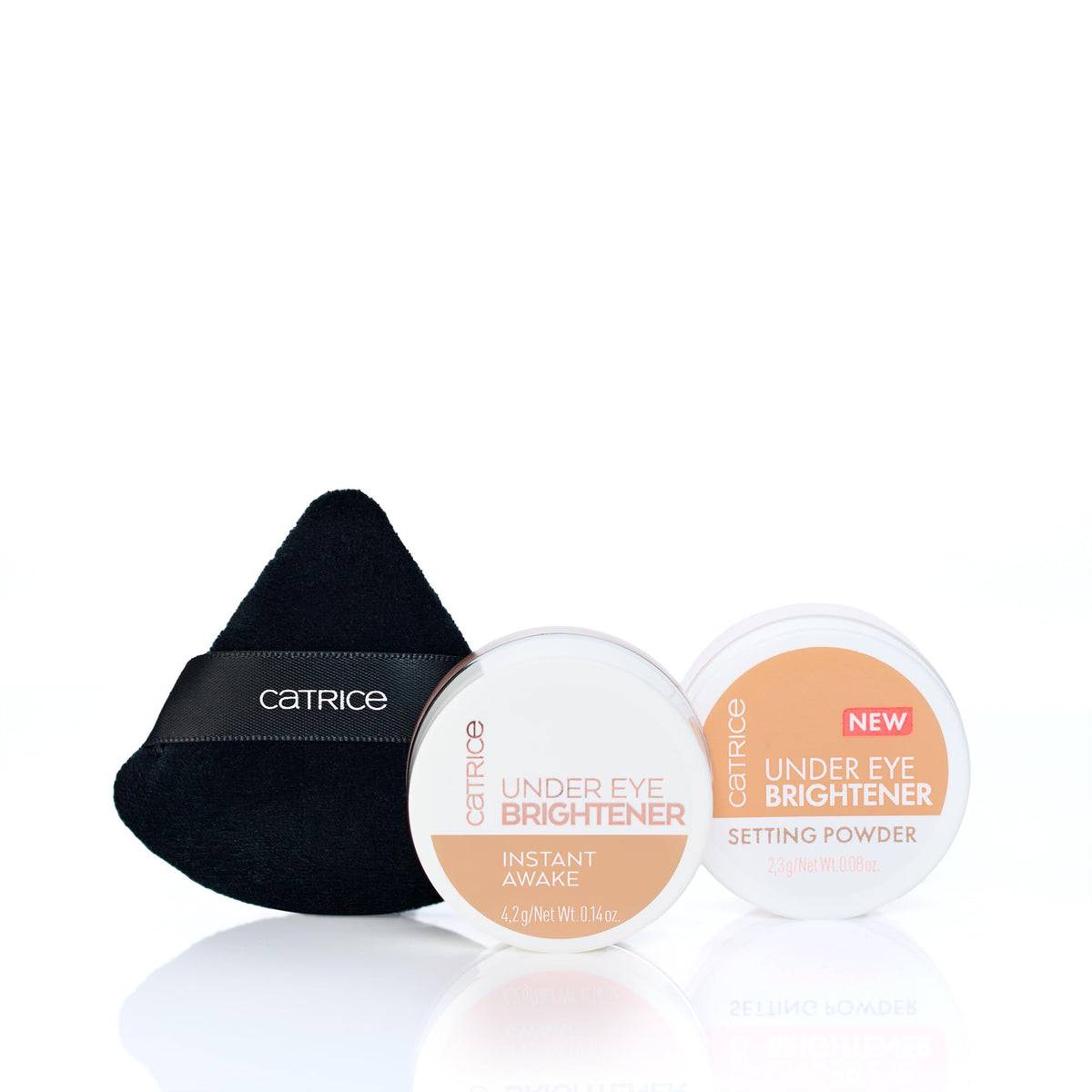 Catrice silky setting powder compact top view showing smooth finish and radiant blur