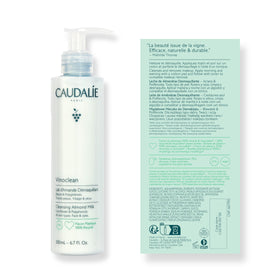 Caudalie before and after skin appearance showing softened, soothed complexion