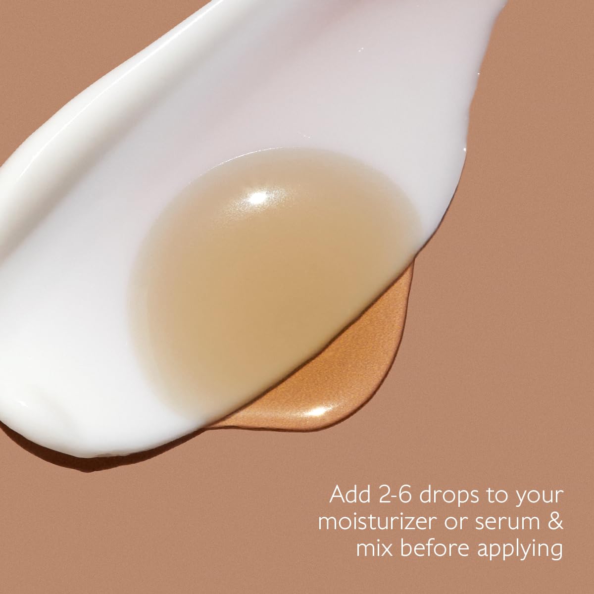 Caudalie before and after comparison showing gradual natural-looking tan benefit