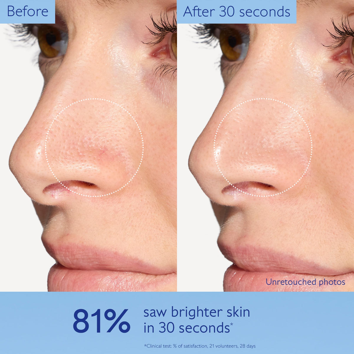 Foaming Caudalie cleanser on hand highlighting easy application benefit