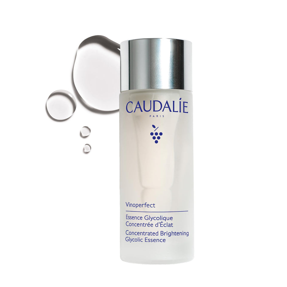 Caudalie front packaging showing bottle and easy application benefit