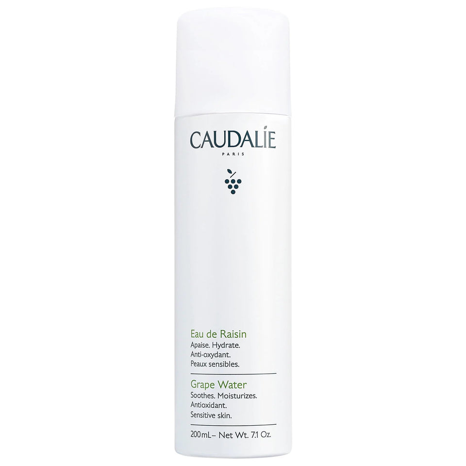 Caudalie front bottle view showing elegant packaging and travel-friendly size