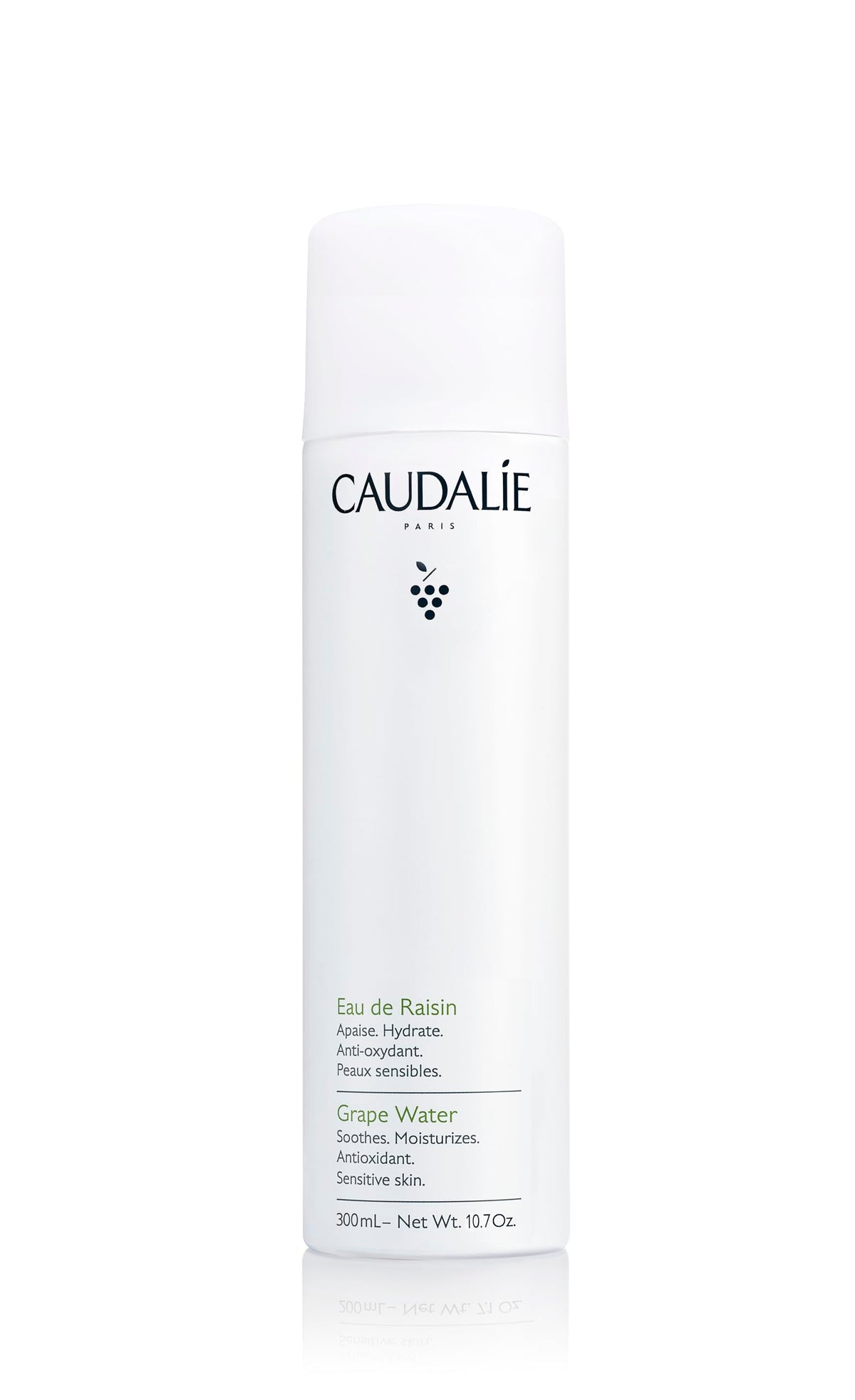 Caudalie front packaging showing 300 mL bottle and hydration benefit