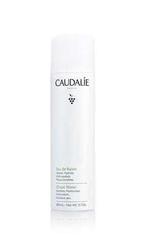 Caudalie front packaging showing 300 mL bottle and hydration benefit