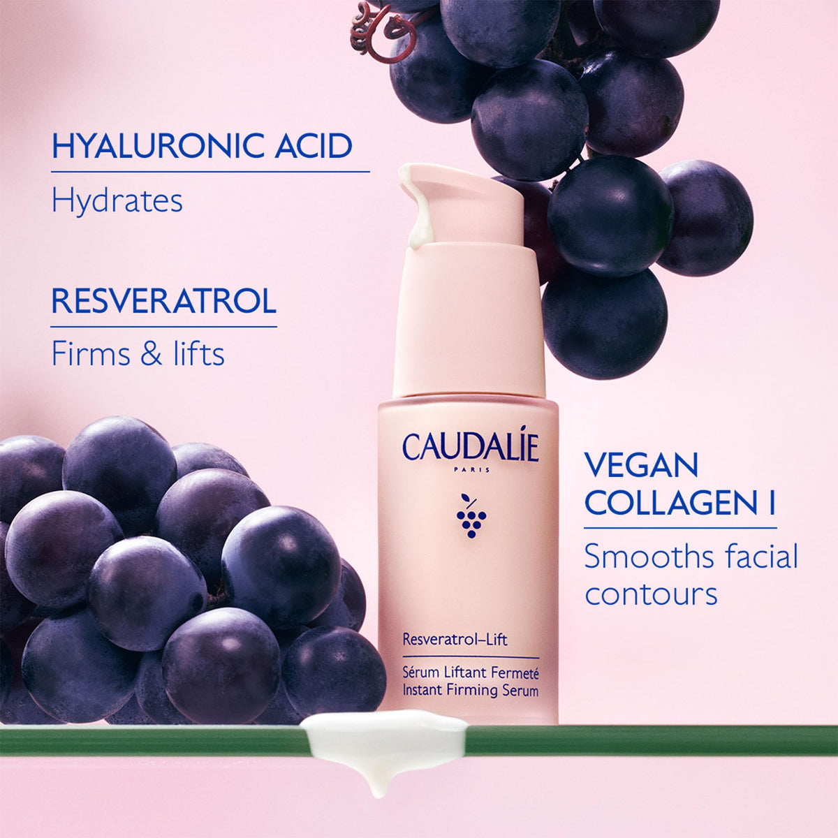 Caudalie resveratrol ingredient close-up illustrating antioxidant benefit