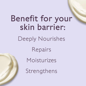Grape seeds and shea butter ingredients display, Caudalie supports barrier repair
