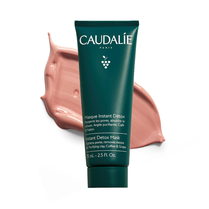 Caudalie front packaging showing detox mask and clear product benefit