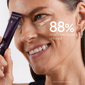 Caudalie jar label and ingredient list highlighting longevity patent benefit