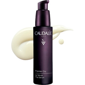 Caudalie premier cru serum front packaging showing luxury bottle and label benefits