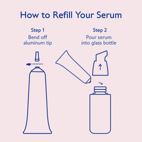 Aluminum refill tube ready to recycle showing Caudalie eco benefit