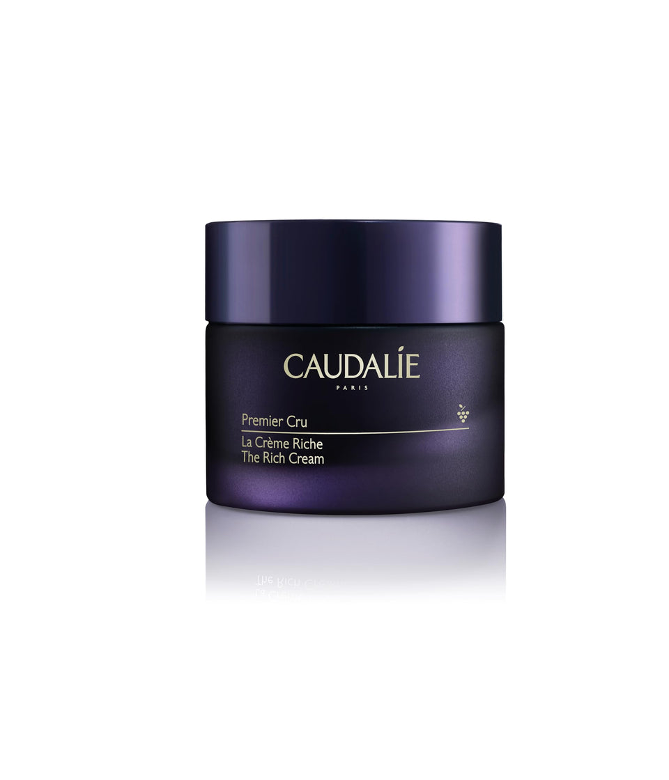 Caudalie Premier Cru front jar showing elegant packaging and brand hydration benefit