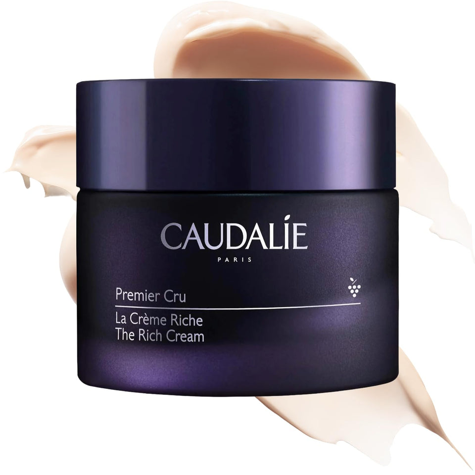 Caudalie front jar view showing sleek packaging and rich formula benefits