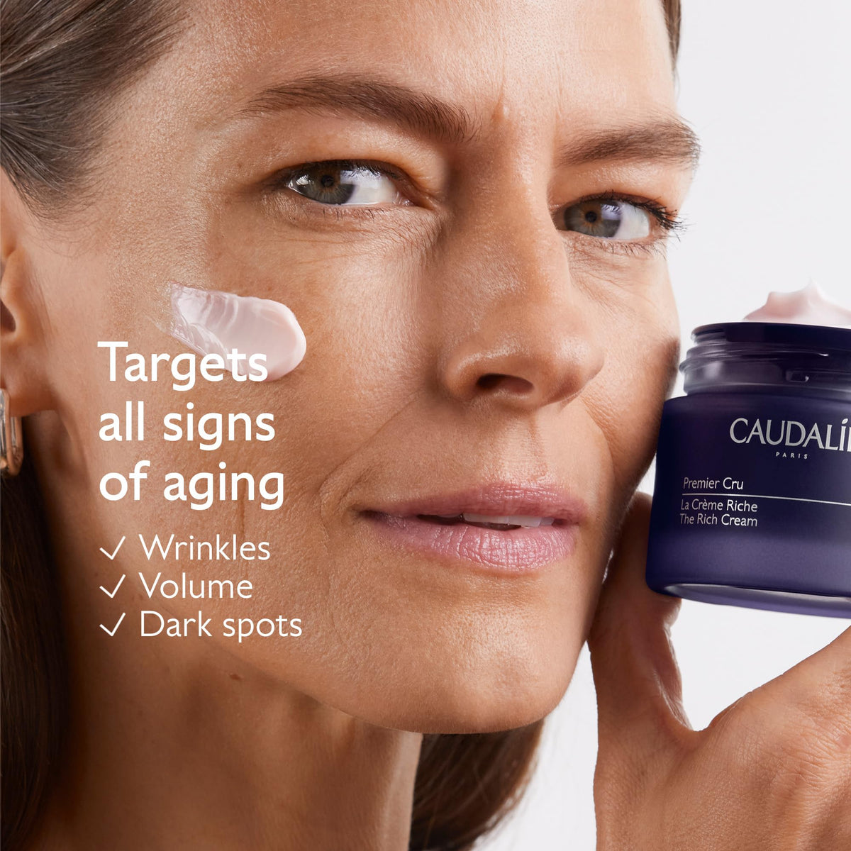 Caudalie refill pod closed highlighting compact refill convenience and waste reduction