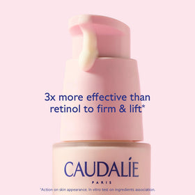 Caudalie refill tube detail highlighting sustainable recyclable design