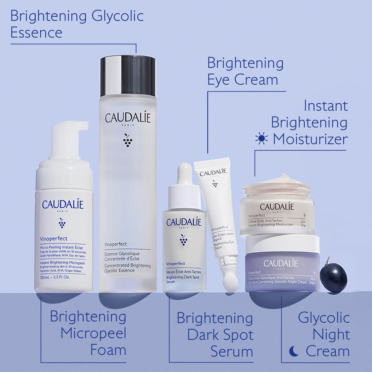 Caudalie 1.6 fl oz jar next to ruler illustrating compact size benefit