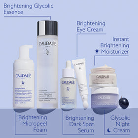 Caudalie 1.6 fl oz jar next to ruler illustrating compact size benefit