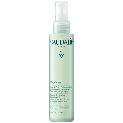 Caudalie front bottle view showcasing compact travel size and effective cleansing