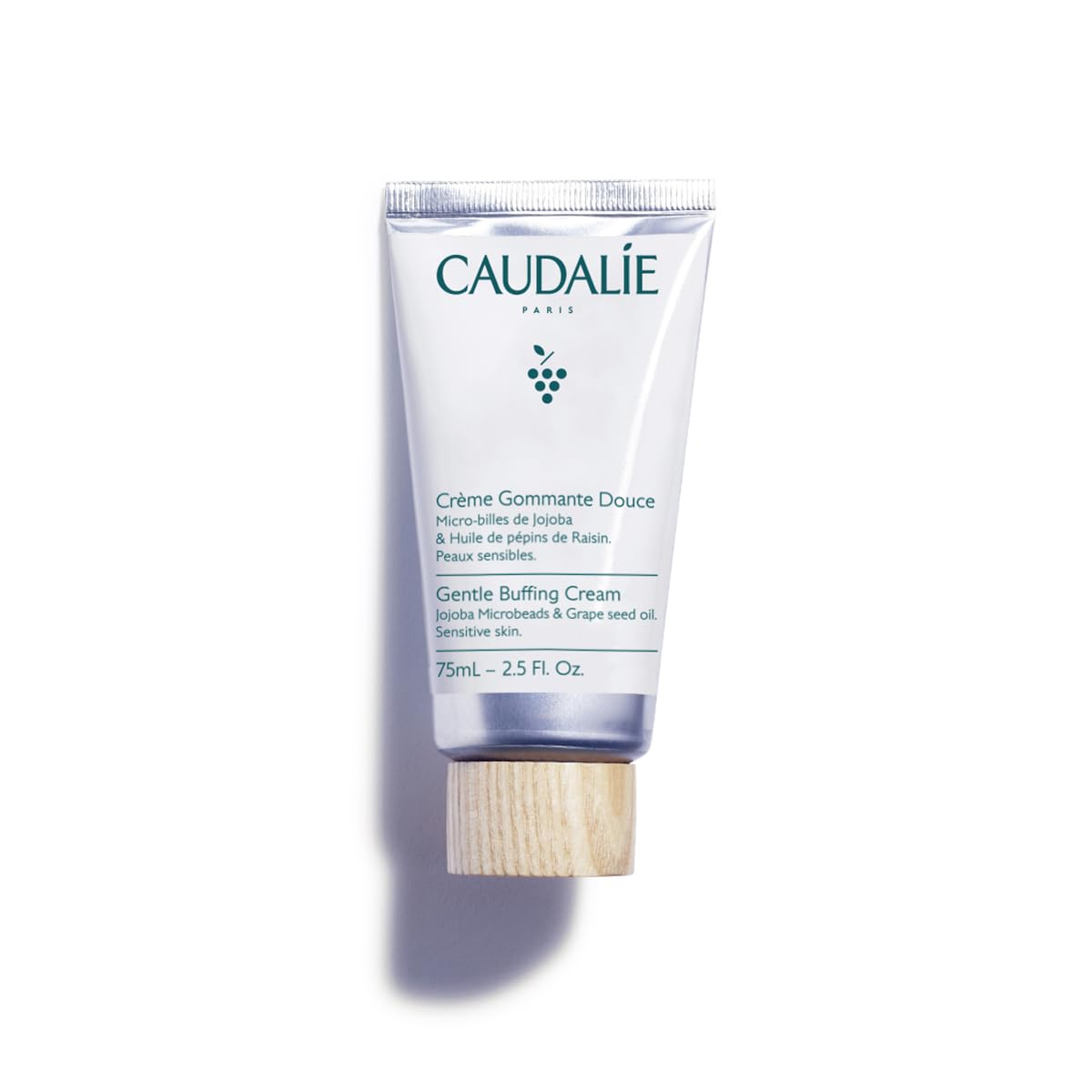 Caudalie front packaging showing product and benefits for gentle exfoliation