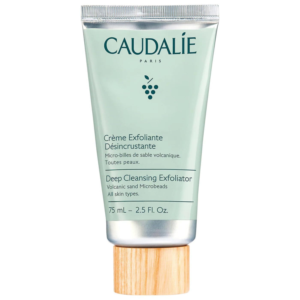 Caudalie front packaging showing cleanser tube and label for easy identification and benefit
