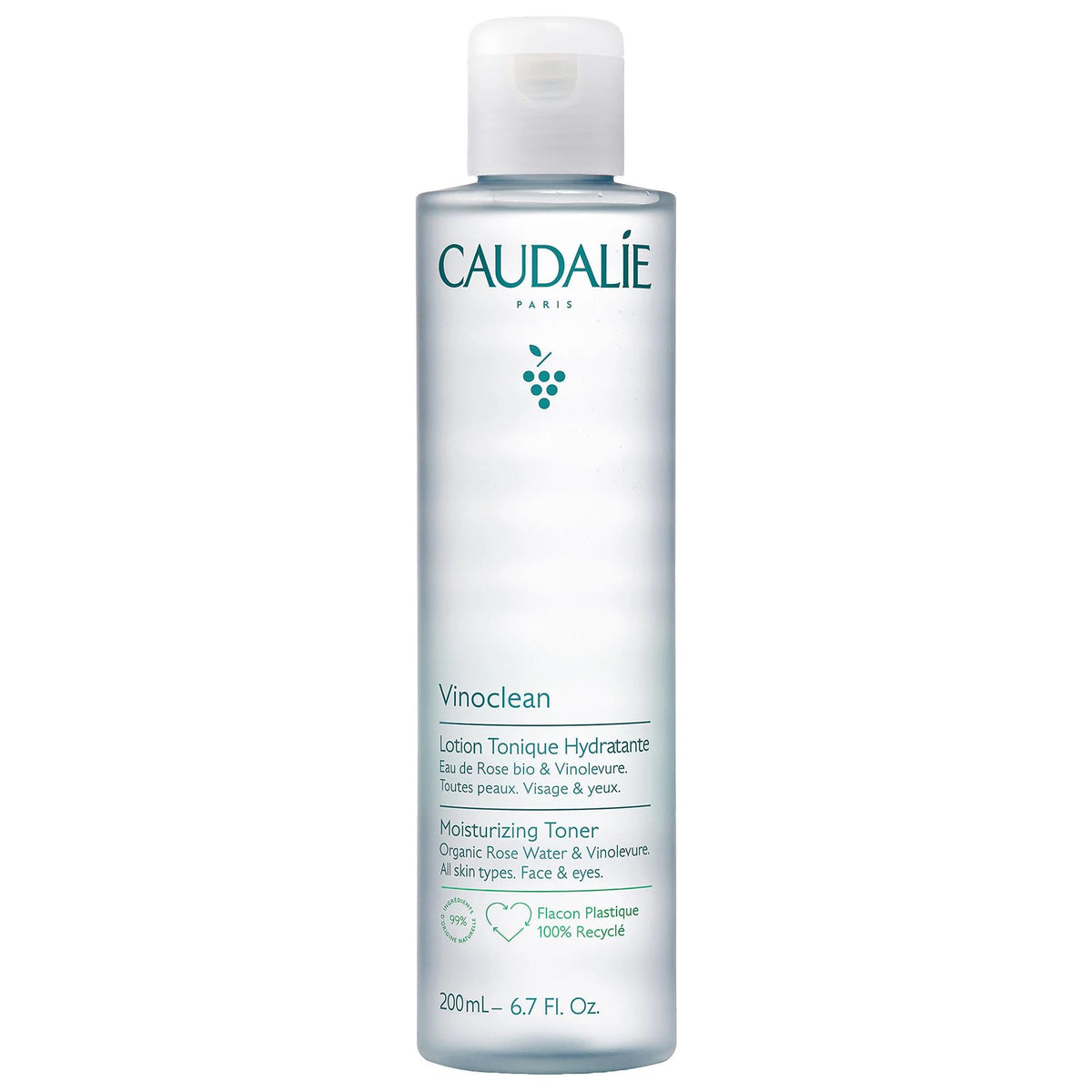 Caudalie Vinoclean toner front packaging showing bottle and label for clear identification and trust
