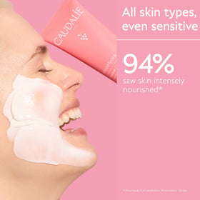 Caudalie close-up of creamy mask texture highlighting hydration