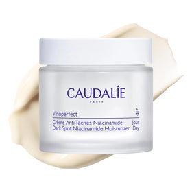 Caudalie jar front view showing clean packaging and brightening benefit