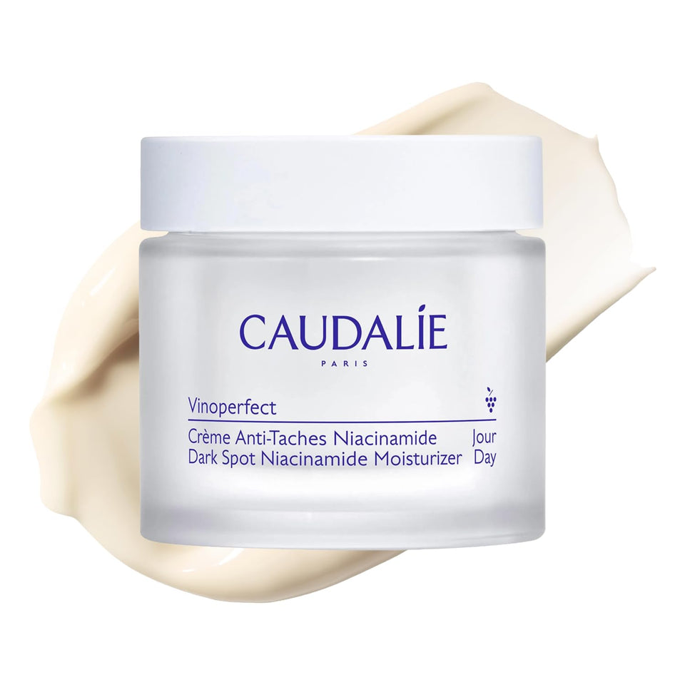 Caudalie jar front view showing clean packaging and brightening benefit
