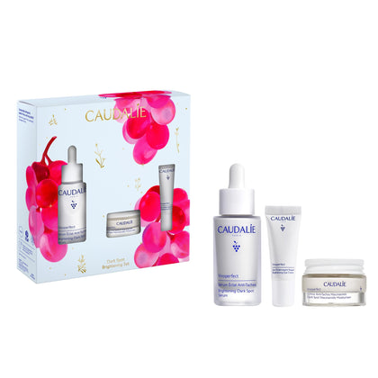 Caudalie Vinoperfect front packaging showing set benefits and contents