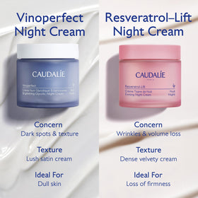 Caudalie nightstand routine scene conveying restorative overnight treatment benefit
