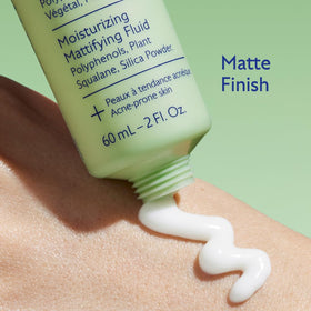 Caudalie Vinopure being applied to cheek demonstrating oil control