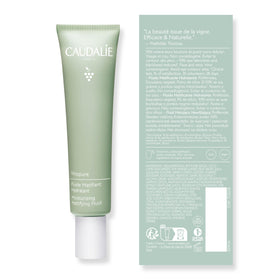 Caudalie Vinopure before and after view showing reduced shine and pores