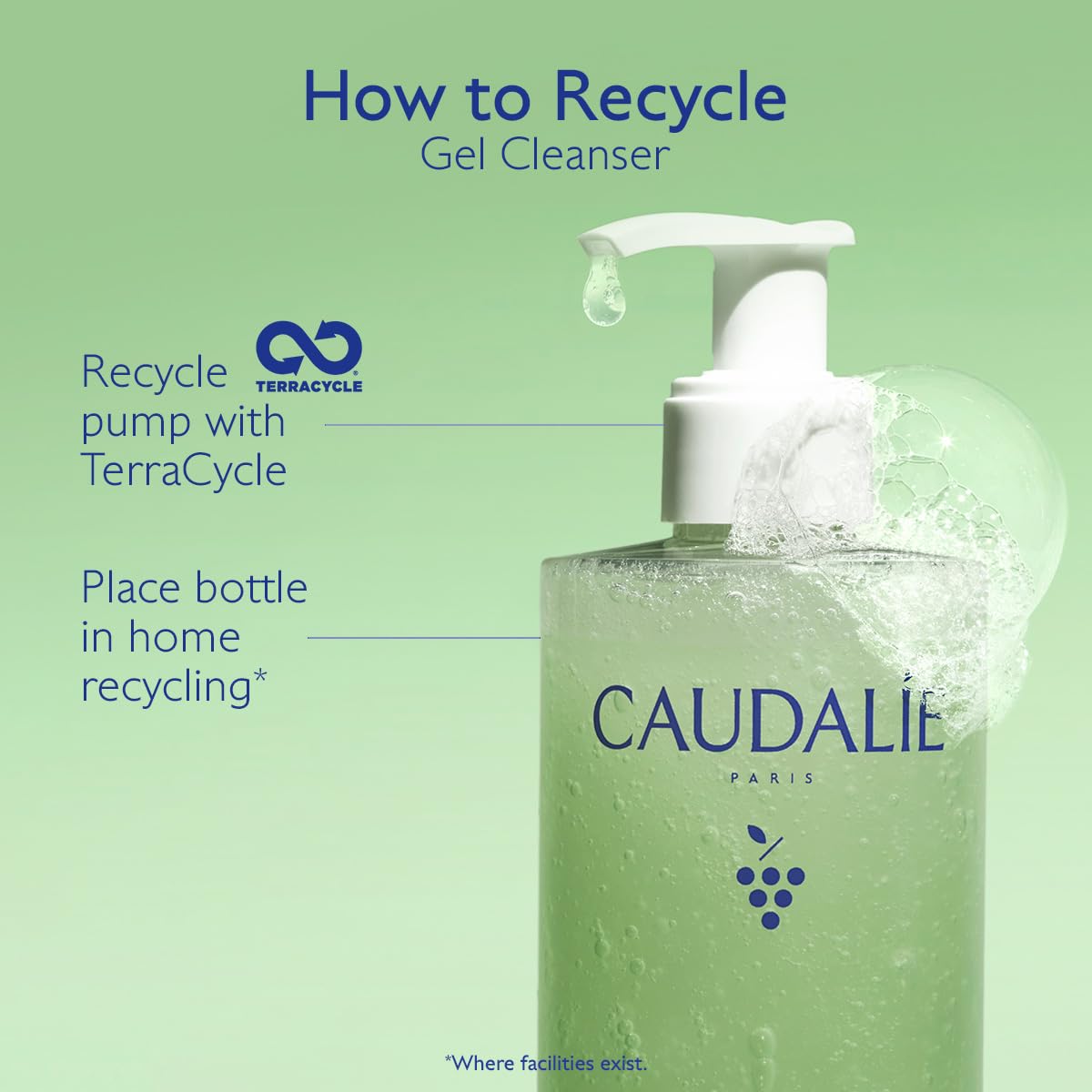 Caudalie Vinopure in shower setting emphasizing easy daily use