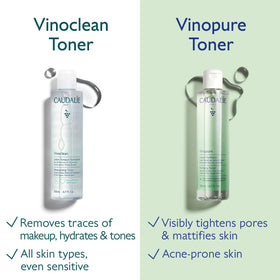 Caudalie Vinopure alongside fresh rose emphasizing organic rose water soothing property