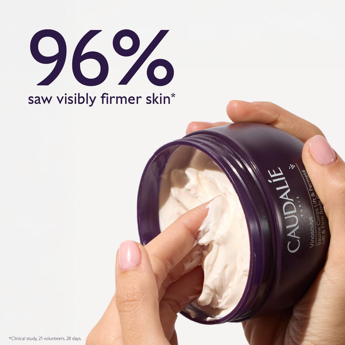 Caudalie Vinosculpt whipped texture close-up highlighting fast absorption