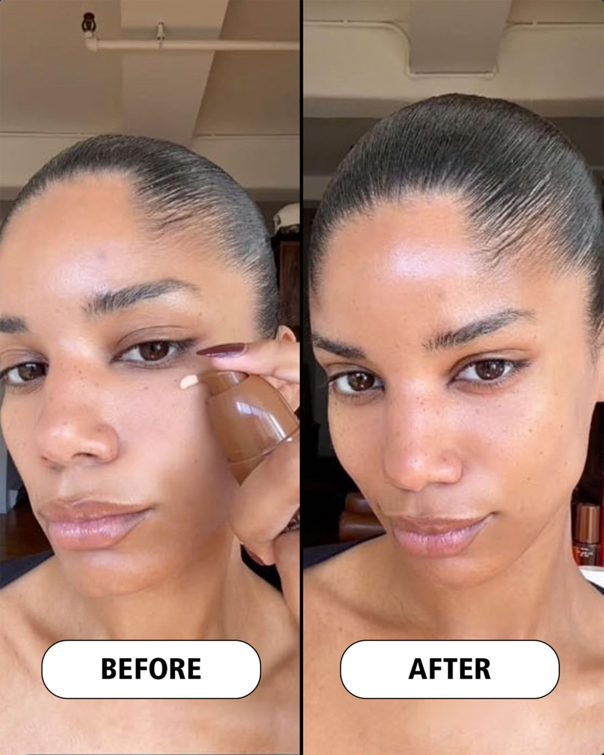 Cay Skin product in hand to show compact 1.5 oz size and portability