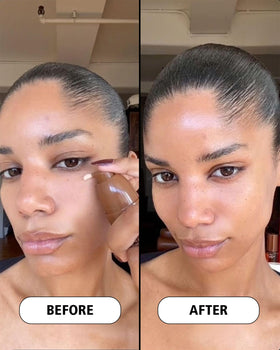 Cay Skin product in hand to show compact 1.5 oz size and portability