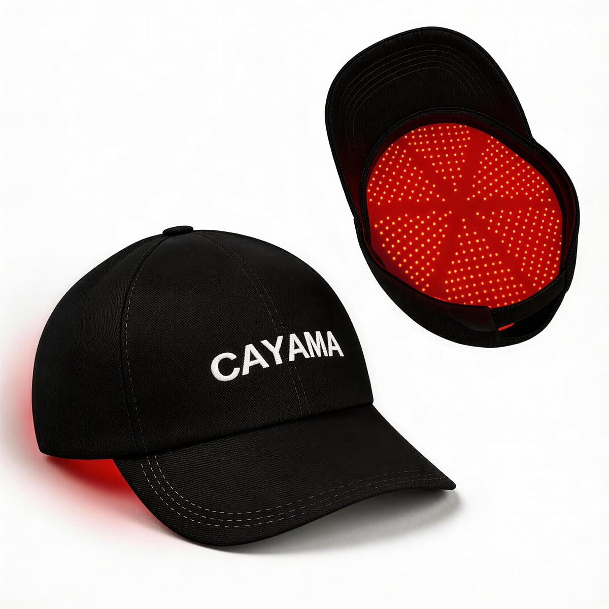 CAYAMA front view showing full LED coverage and comfortable fit