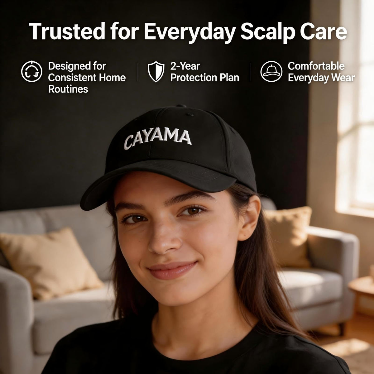 CAYAMA label and warranty tag presenting product support reassurance
