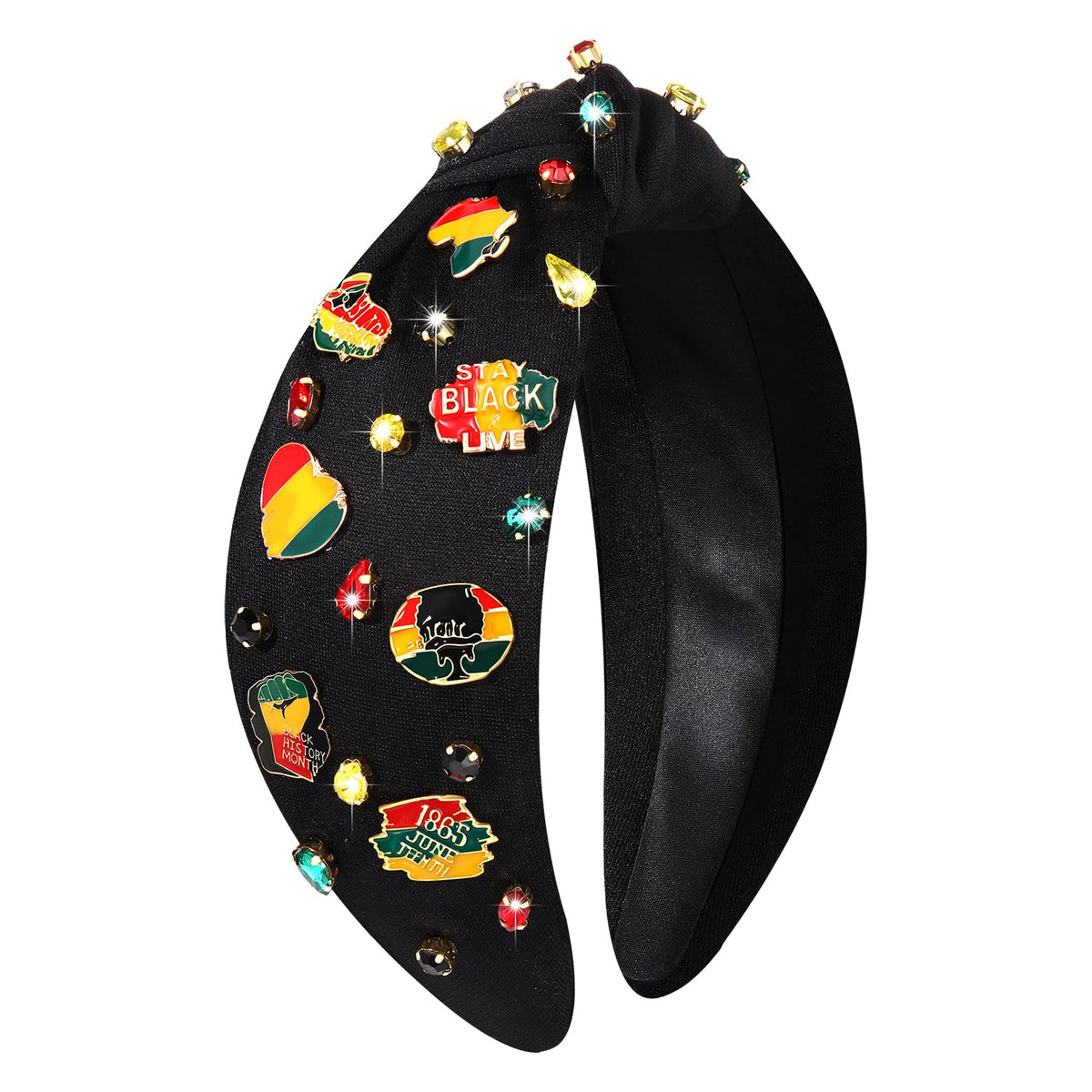 CEALXHENY front view showing Africa motifs and colorful rhinestones for cultural pride