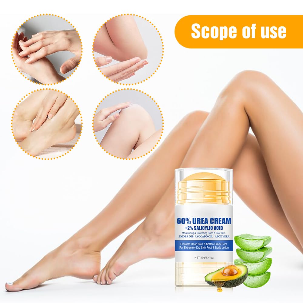 Cecurpo application on heel demonstrating targeted repair and instant softening benefit