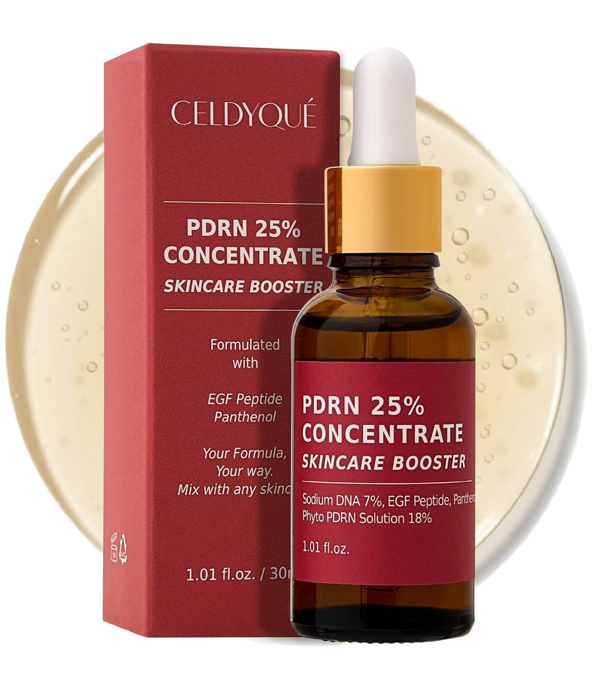 CELDYQUE staged near microneedling tools indicating post-treatment compatibility