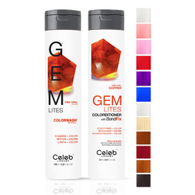 Celeb Luxury front packaging showing Fire Opal Duo and benefits