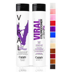 Celeb Luxury front packaging showing vibrant purple duo and clear benefits