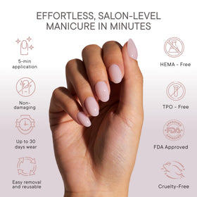 Celebritips Bare Milk texture detail highlighting salon-grade acrylic finish