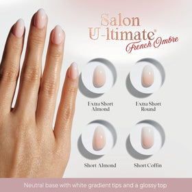 Celebritips close-up of U-edge detail preventing lifting for longer wear